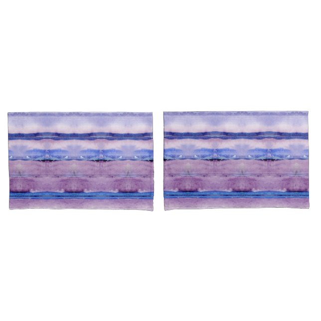Housse D'oreillers Lavender Blue Geode Inspiré Tribal Blanket Art (devant-Set)