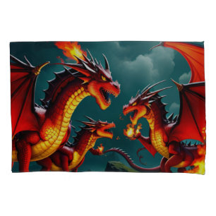 Housse D'oreillers Le feu du dragon
