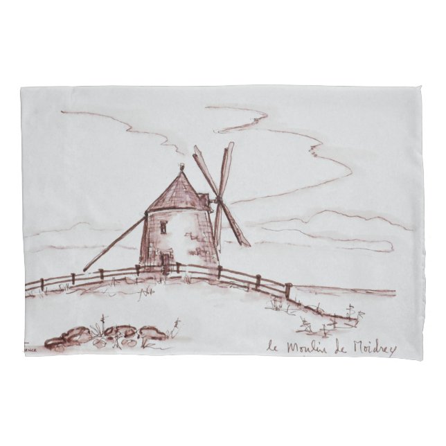 Housse D'oreillers Le Moulin de Moidrey Moulin à vent | Pontorson (devant-gauche)