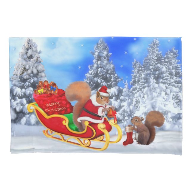 HOUSSE D'OREILLERS LE PETIT AIDE DE PÈRE NOËL (devant)