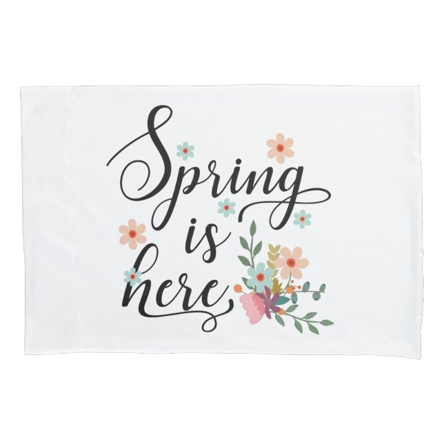 Housse D'oreillers le printemps est là (devant)