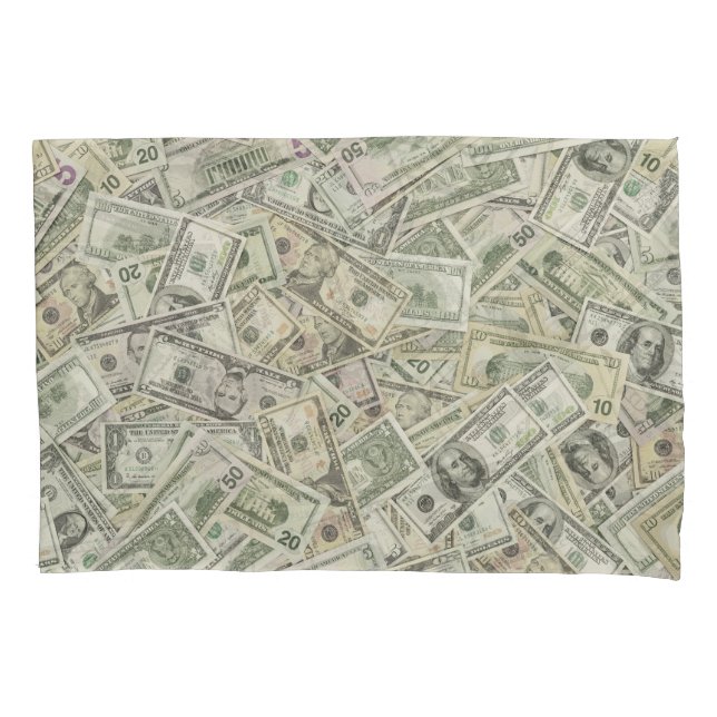 Housse D'oreillers Le thème de la monnaie, le design simple des USA. (devant)