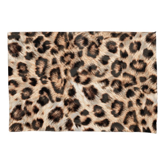 Housse D'oreillers Leopard Design Motif : Wild Elegance. (devant)