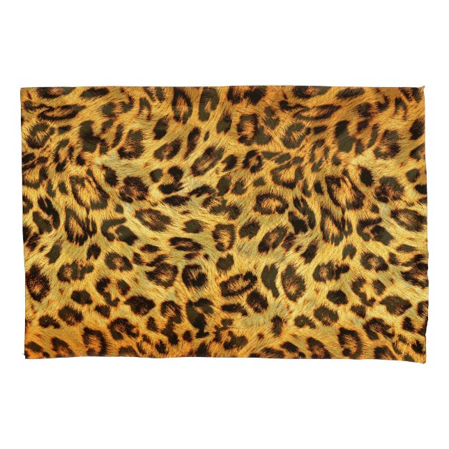 Housse D'oreillers Leopard tendance : Motif de design de peau. (devant)