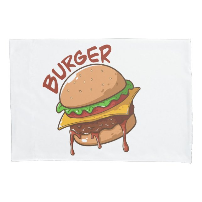 Housse D'oreillers Les amateurs de hamburgers (devant)
