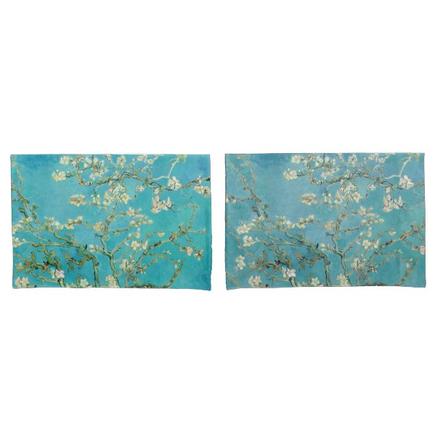 Housse D'oreillers Les fleurs d'amandiers par van Gogh (devant-Set)