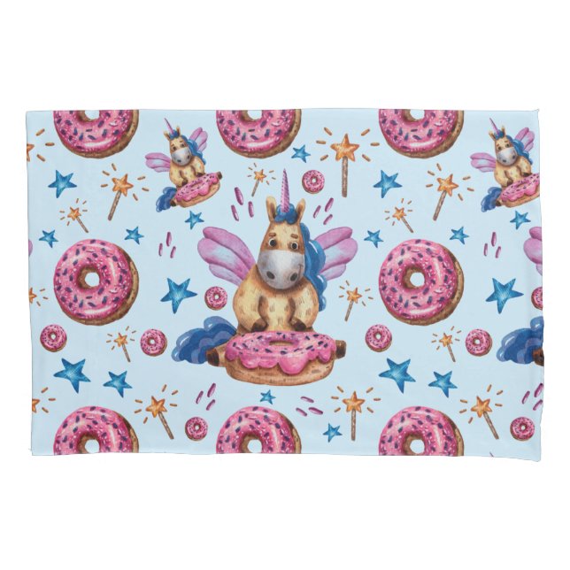 Housse D'oreillers Les licornes magiques Donuts sont Motifs Cool     (devant)