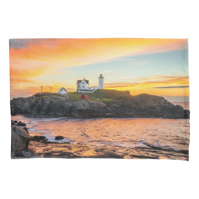 Housse D'oreillers Les phares | Nubble Lighthouse Maine (devant)