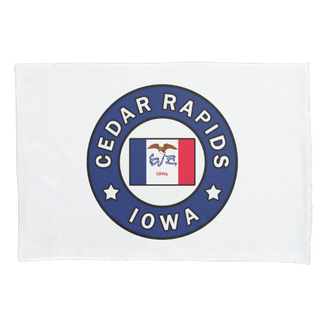 Housse D'oreillers Les rapides de cèdre Iowa (devant)