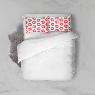 Housse D'oreillers Lèvres Rouges, Motif De Lèvres, Rouge Lèvres, Bais