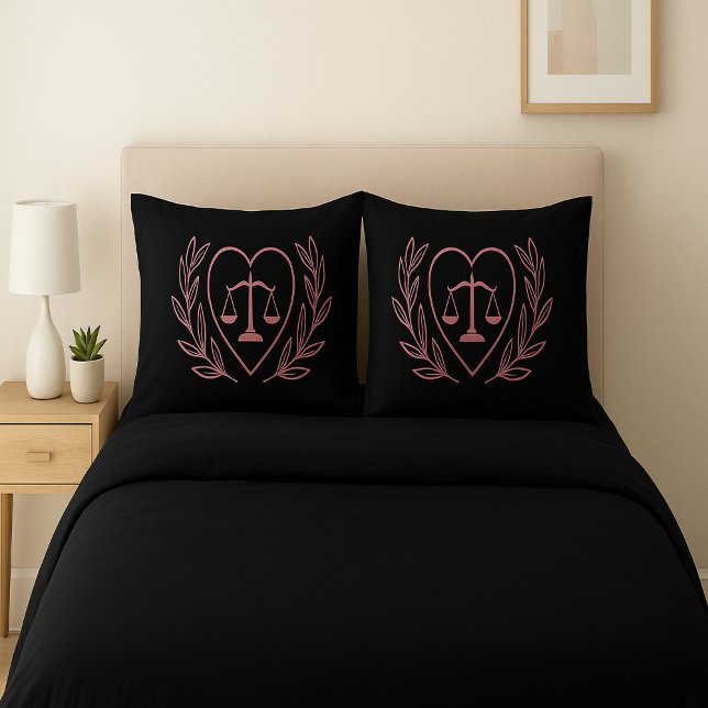 Housse D'oreillers Libra Zodiac Signe et Coeur Pillowcases (Créateur téléchargé)