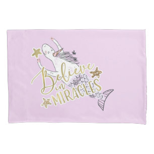 Housse D'oreillers Licorne Sirène Moderne Tendance Croire aux Miracle