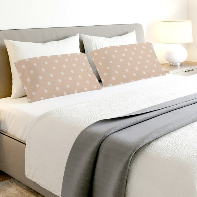 Housse D'oreillers Light Brown Circles PatternPair Of Pillowcases (Créateur téléchargé)