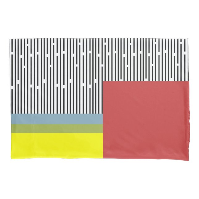 Housse D'oreillers Lignes Abstraites et rectangles (devant)