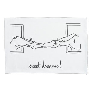 Housse D'oreillers Lignes de poney - rêves doux ! Caisse de coussin