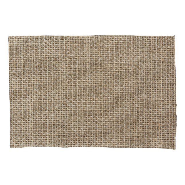 Housse D'oreillers Linge brut : Tissu texturé naturel. (devant)