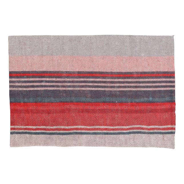 Housse D'oreillers Linge de linge de maison rouge : Texture des vêtem (devant)
