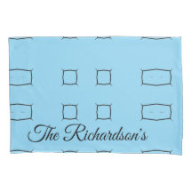 Linge de lit simple géométrique personnalisé bleu 