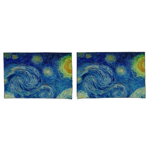 Housse D'oreillers Literie De Nuit Van Gogh Starry