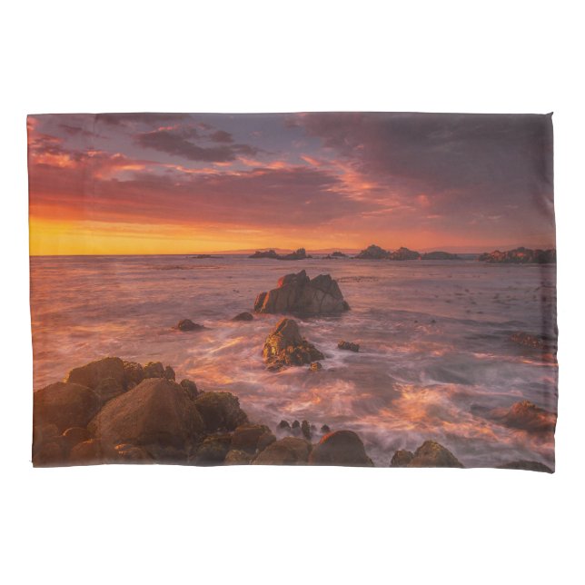 Housse D'oreillers Littoral | Sunset Pacific Grove Carmel California (devant)
