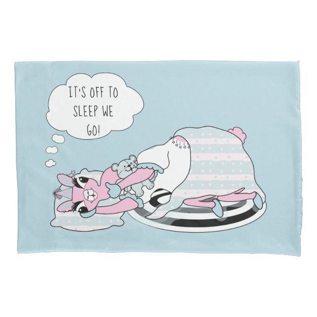 Housse D'oreillers Llama en pyjama (devant)