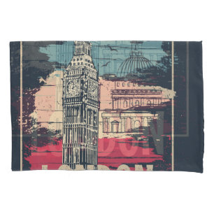 Housse D'oreillers Londres Big Ben : Poster de typographie