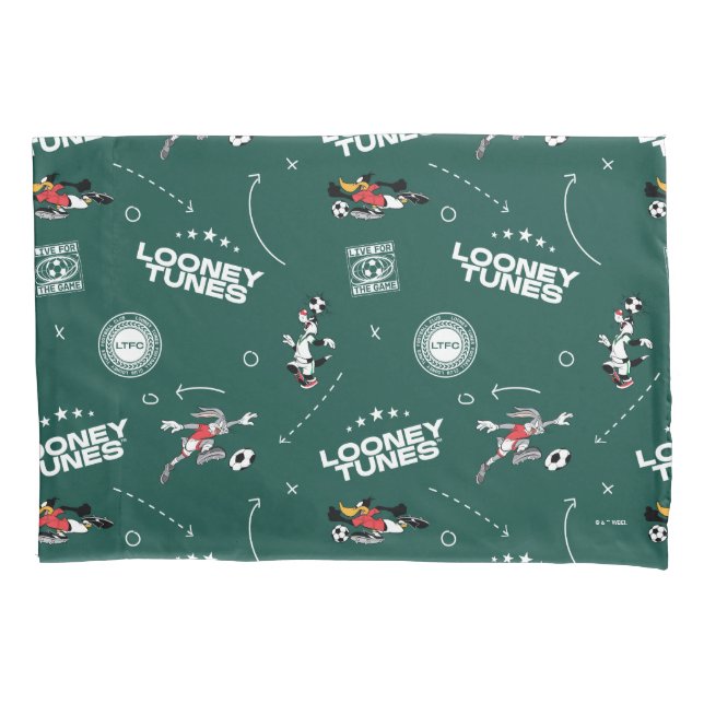 Housse D'oreillers LOONEY TUNES™ Soccer Playbook Pattern (devant)