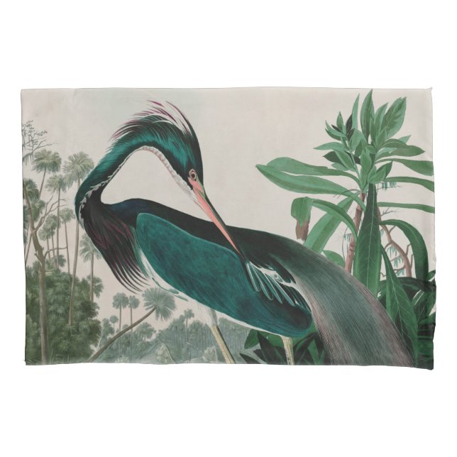Housse D'oreillers Louisiana Heron Birds of America Audubon Imprimer (devant)