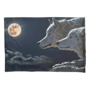 Housse D'oreillers Loups Conception Couple Conception sur mesure Orei