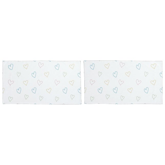Housse D'oreillers Lovely hearts pattern - Shower Curtain - Large (Dos-Set)