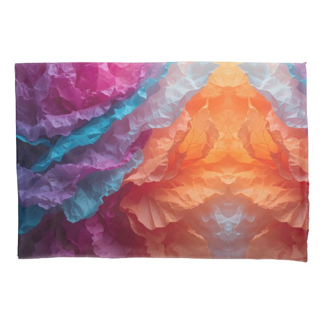 Housse D'oreillers Luminous Abstract Tissue Paper Layers (devant-gauche)