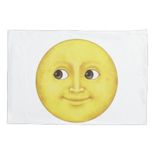 Housse D'oreillers Lune jaune - Emoji