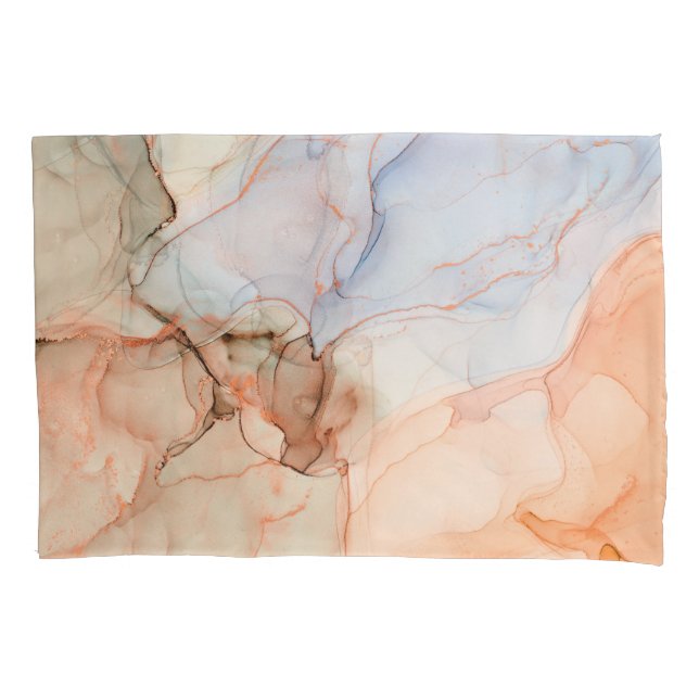 Housse D'oreillers Luxe Abstrait : Art de l'encre d'alcool (devant)