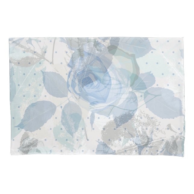 Housse D'oreillers Luxe Rose bleue (devant)
