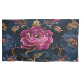 Housse D'oreillers Luxury Floral Vintage Royal