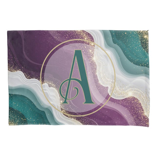 Housse D'oreillers Luxury Gold Glitter Marble Pattern (devant-gauche)