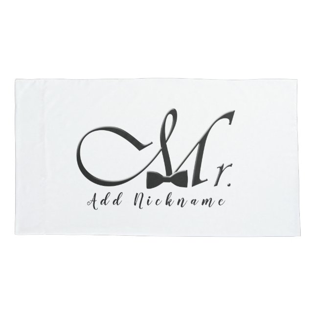 Housse D'oreillers M. avec Cravate Bow (Dos)