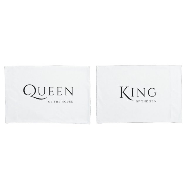 Housse D'oreillers M. et Mme King et Queen Couple Pillowcases (devant-Set)