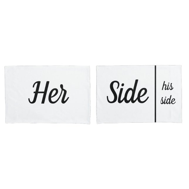 Housse D'oreillers M. et Mme Sa face Couple Pillowcases (devant-Set)
