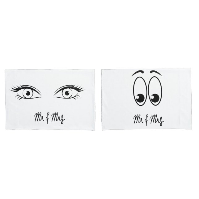 Housse D'oreillers M. & Mme Eye Pillowcases (devant-Set)