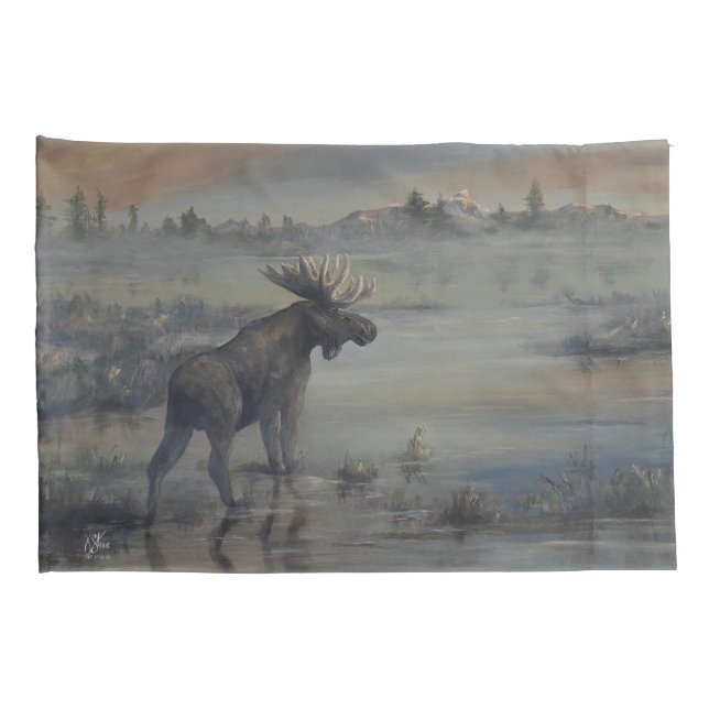 Housse D'oreillers Majestic Moose (Dos-Droit)