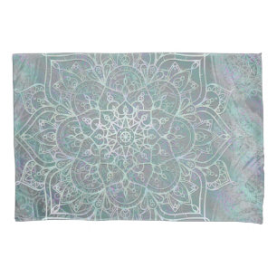 Housse D'oreillers Mandala Bohème Chic à reflets irisés