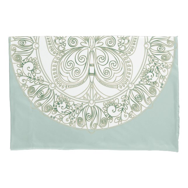 Housse D'oreillers Mandala papillon - Pillowcase (devant)