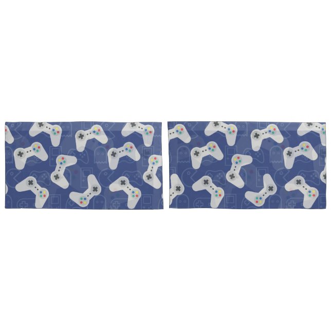Housse D'oreillers Manettes de jeu vidéo (Dos-Set)