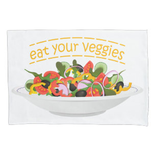 Housse D'oreillers Mangez vos Légumes Citer salade fraîche mélange bo