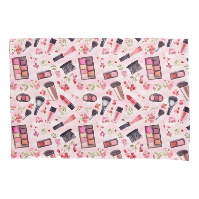 Housse D'oreillers Maquillage d'aquarelle et style de chambre fleurie (devant)