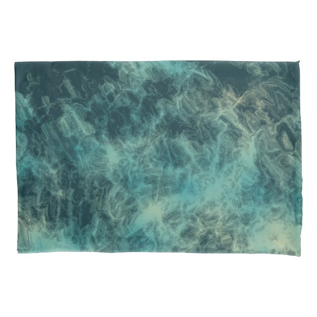 Housse D'oreillers Marbre turquoise Abstrait (devant)