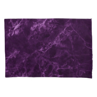 Housse D'oreillers Marbre violet foncé : texture luxueuse.