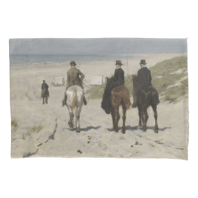 Housse D'oreillers Marche du matin à cheval sur la plage (par Anton M (devant-gauche)