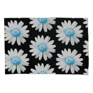 Housse D'oreillers Marguerites à points bleus